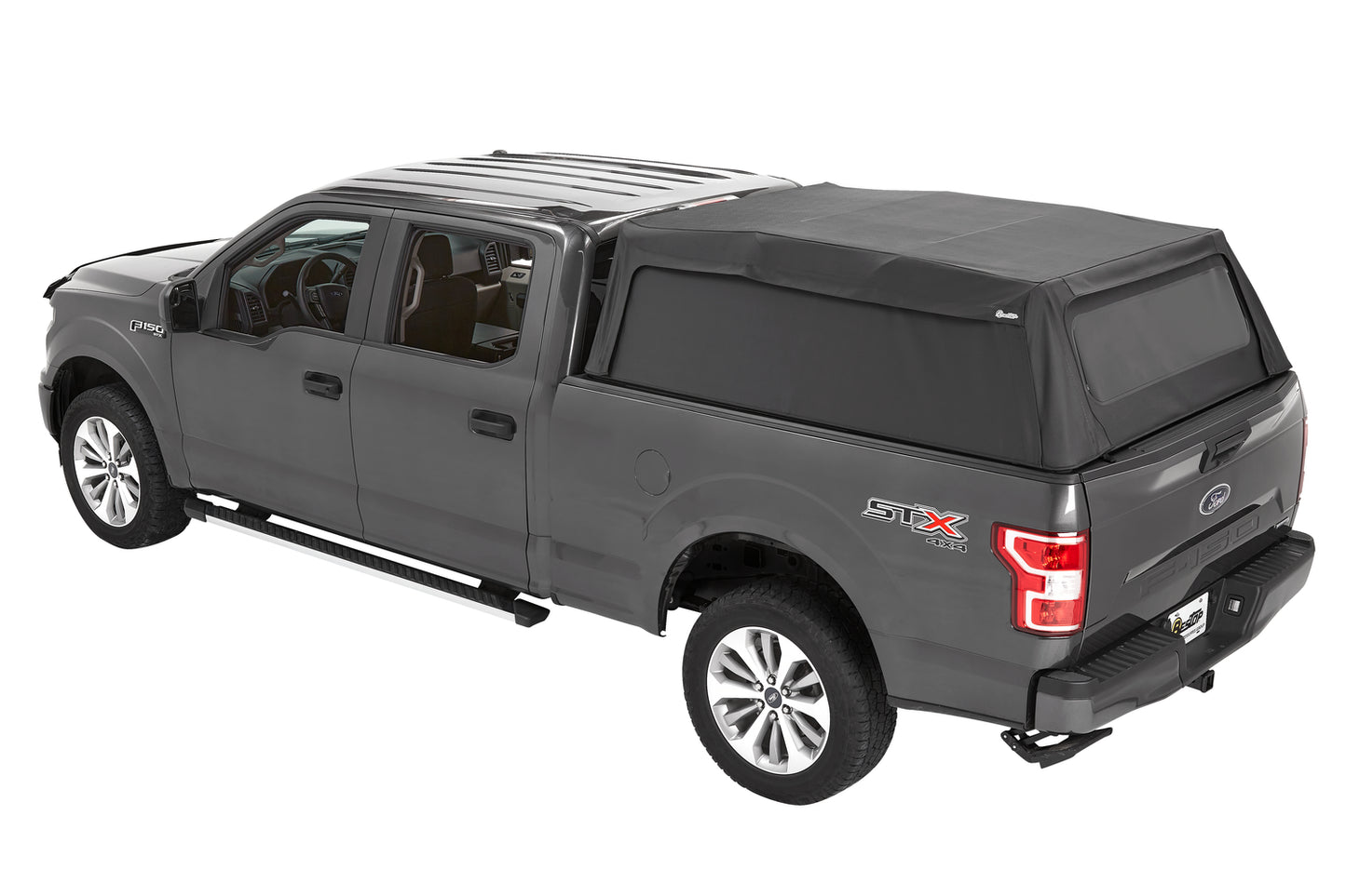Bestop Supertop Truck Bed Cap 2 For Ford 2015-2024 F-150 Black Diamond PVC Coated Sailcloth No Drill Bestop