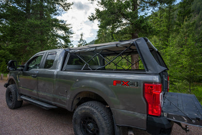 Supertop Truck Bed Cap 2 For Ford 2017-2024 F-250SD/F-350SD 6.8 Foot Black Diamond PVC Coated Sailcloth No Drill Bestop-3