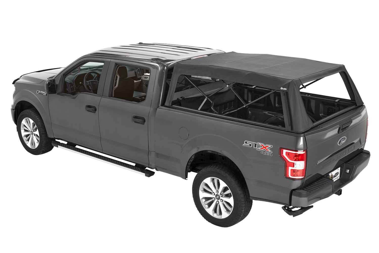 Bestop Supertop Truck Bed Cap 2 For Ford 2015-2024 F-150 Black Diamond PVC Coated Sailcloth No Drill Bestop