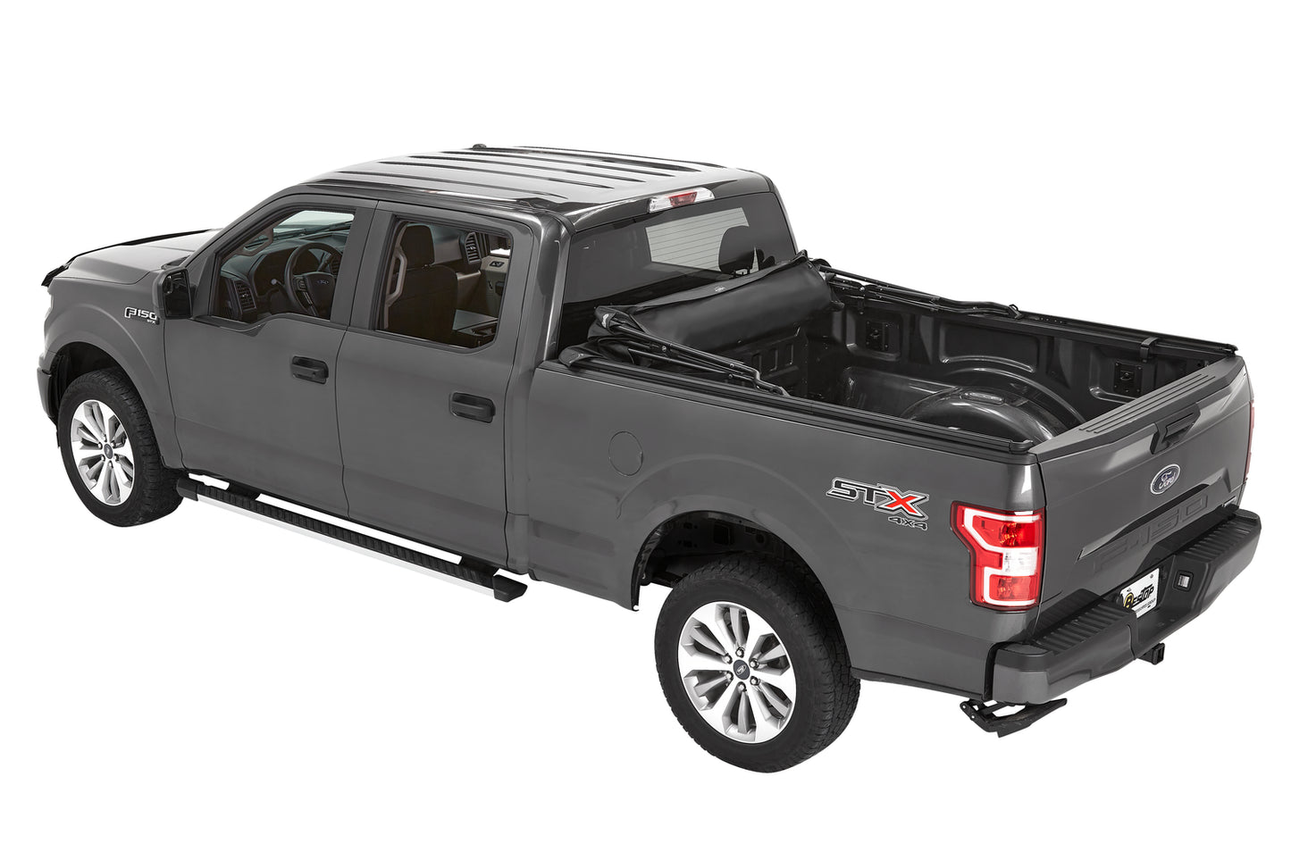 Bestop Supertop Truck Bed Cap 2 For Ford 2015-2024 F-150 Black Diamond PVC Coated Sailcloth No Drill Bestop