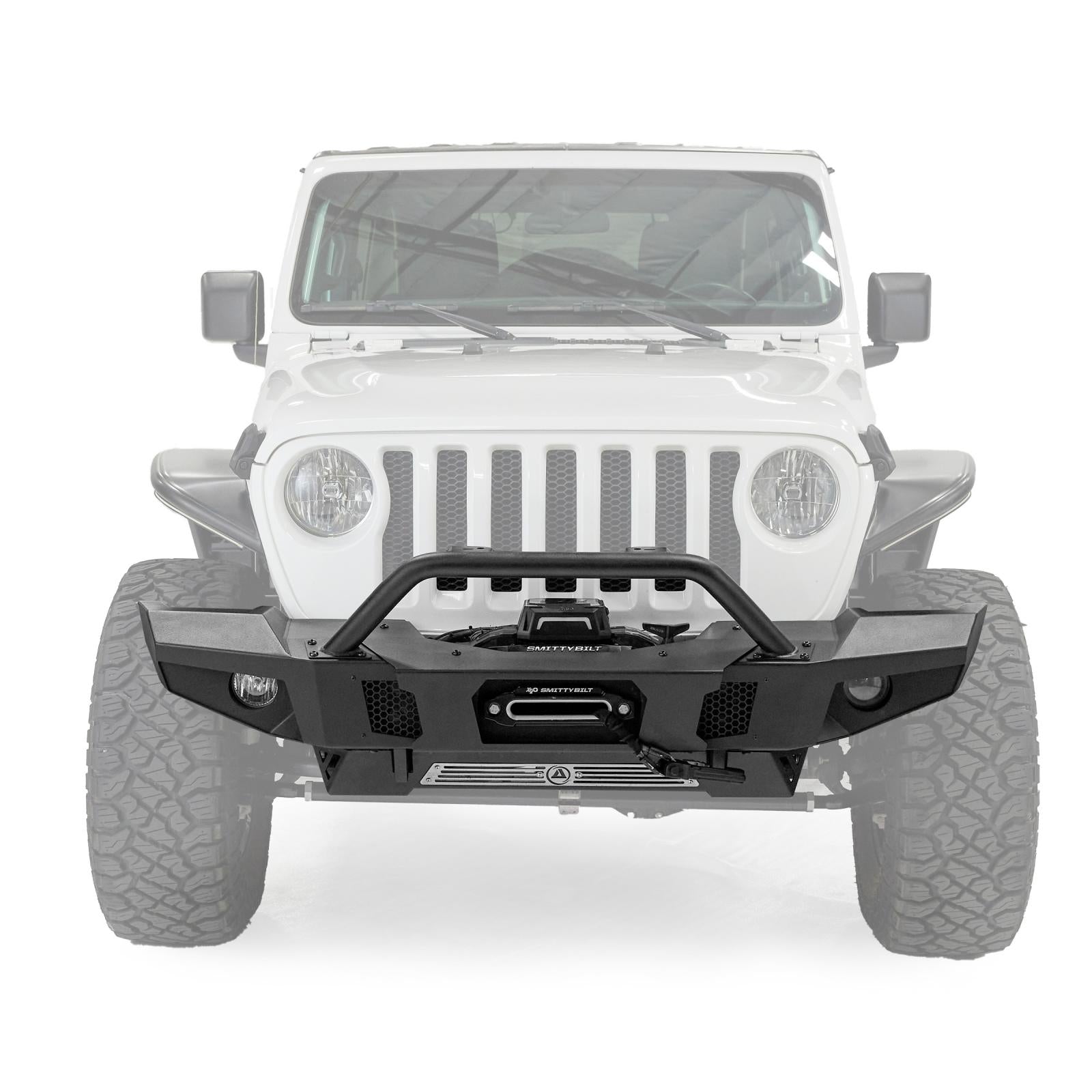 Atlas Front Bumper Winch Compatible 2018-2023 Jeep Wrangler Smittybilt
