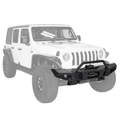 Atlas Front Bumper Winch Compatible 2018-2023 Jeep Wrangler Smittybilt-1