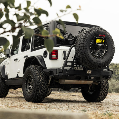 Atlas Rear Bumper and Tire Gate 2018-2023 Jeep Wrangler Smittybilt-5