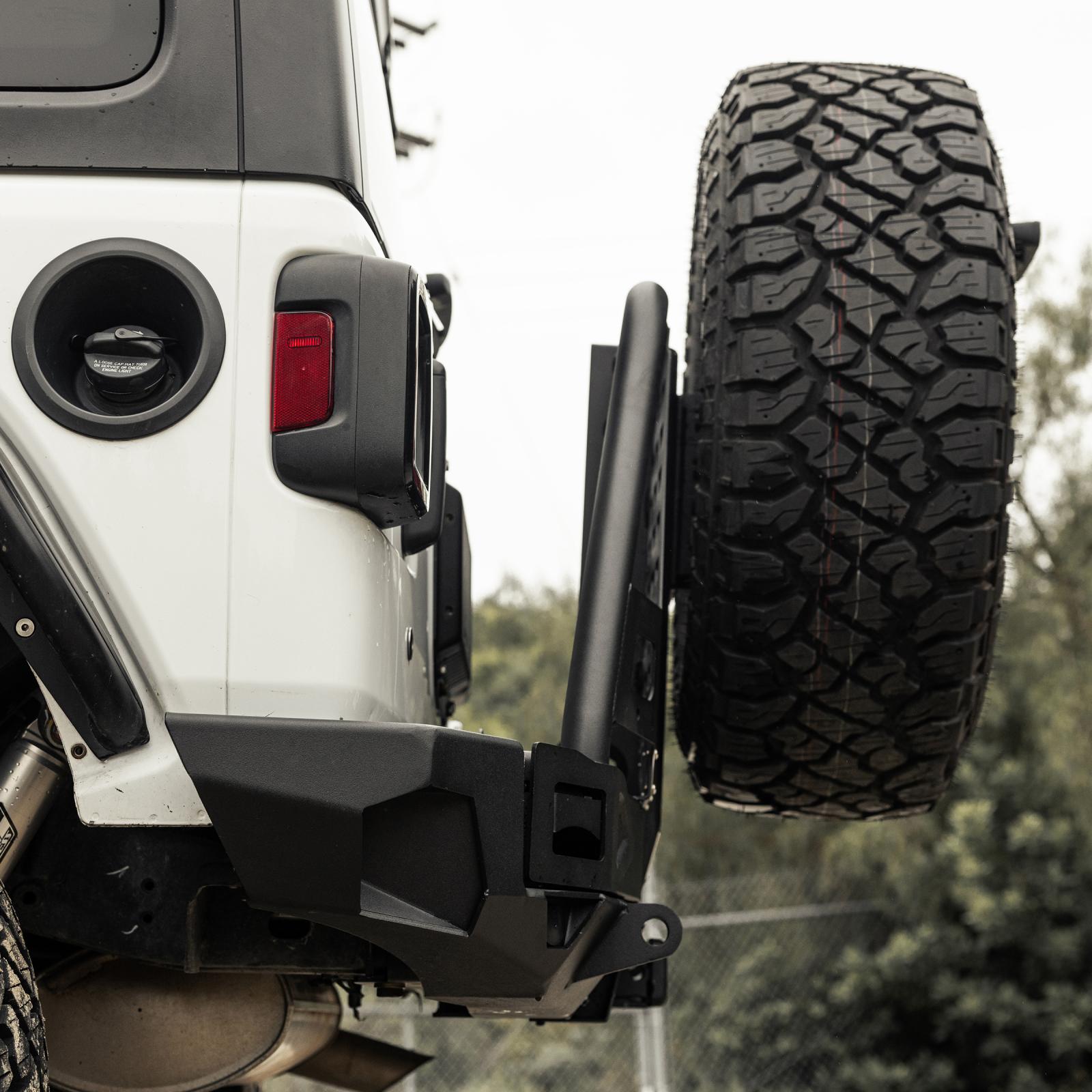 Atlas Rear Bumper and Tire Gate 2018-2023 Jeep Wrangler Smittybilt-6