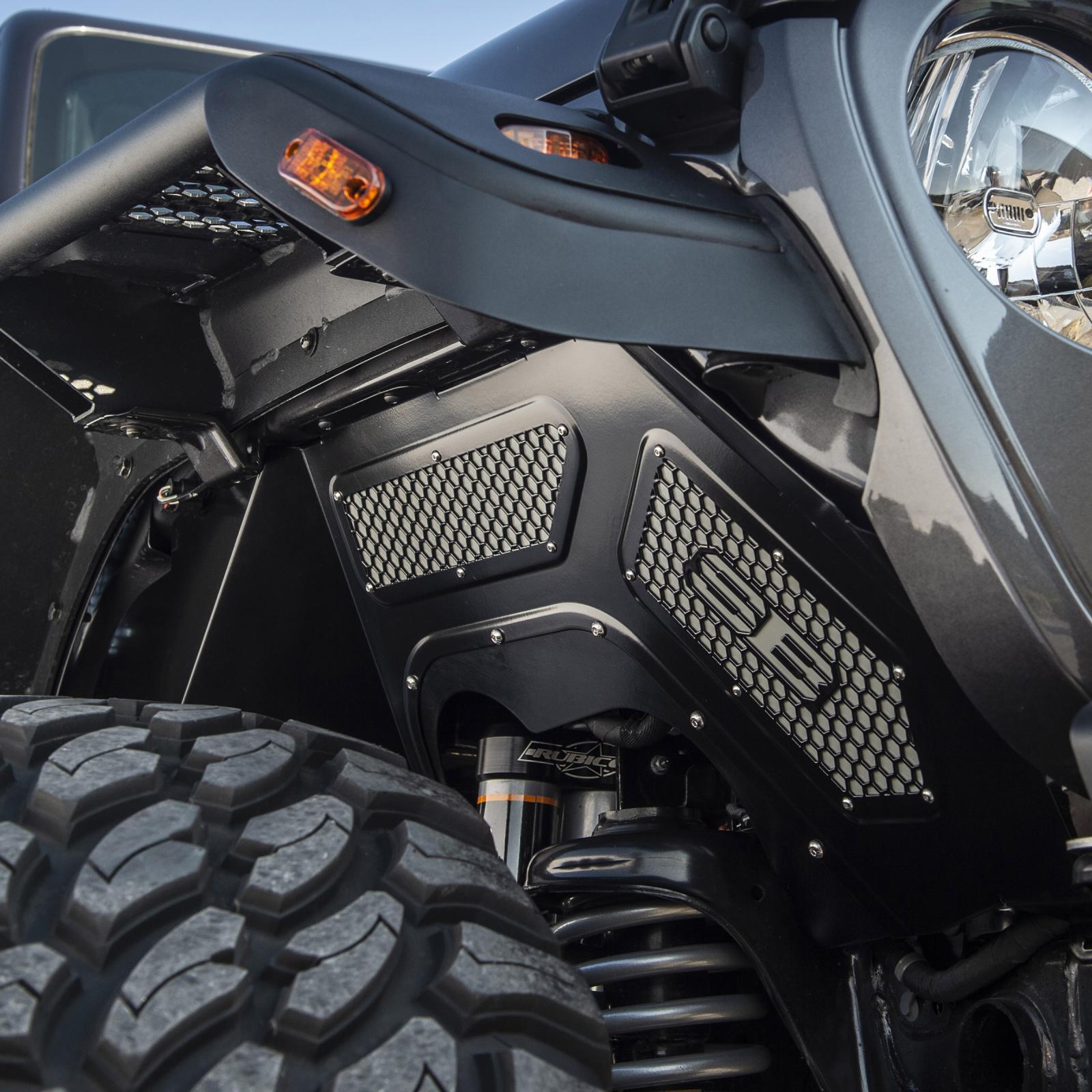 Inner Liner Kit with Pro Comp 3 LED Rock Light Kit 4d rl kit 2018-2022 Jeep Wrangler 4 Doors Smittybilt-2