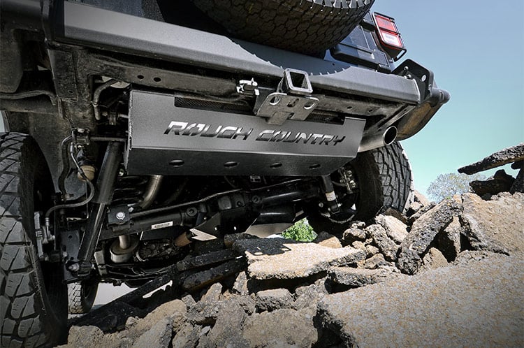 Muffler Skid Plate Jeep Wrangler JK/Wrangler Unlimited (2007-2018) Rough Country-2