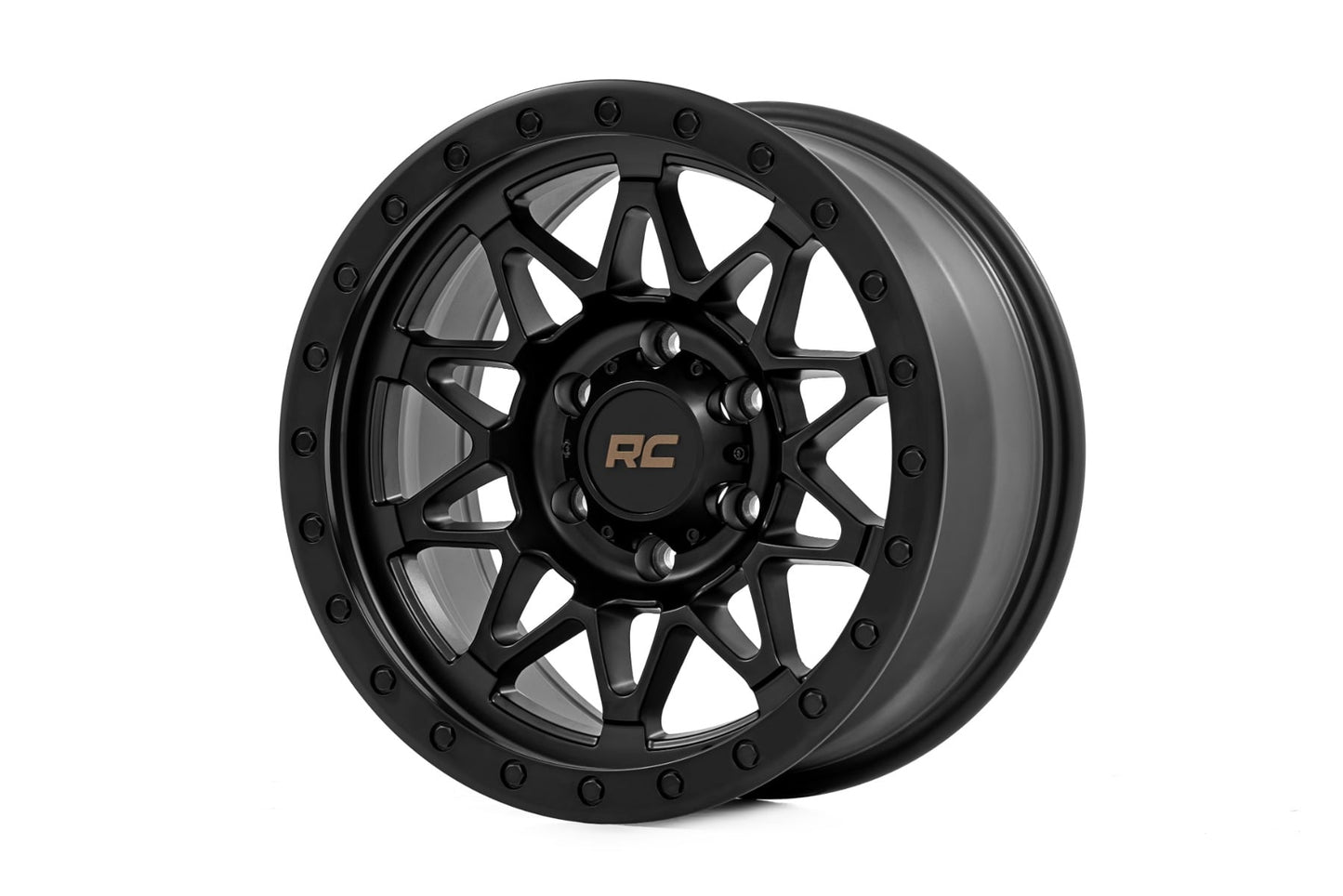 78 Series Wheel Simulated Beadlock Black 17x8.5 Rough Country-12