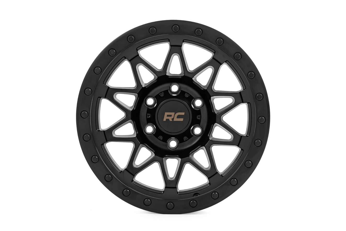 78 Series Wheel Simulated Beadlock Black 17x8.5 Rough Country-13