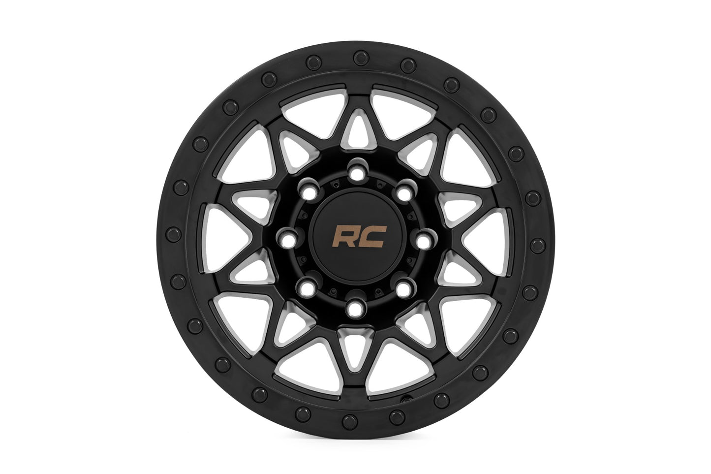 78 Series Wheel Simulated Beadlock Black 18x9 Rough Country-1