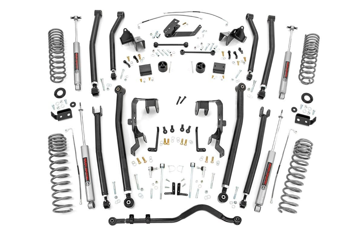 Rough Country 4.0 Inch Jeep Long Arm Suspension Lift Kit 07-11 Wrangler JK 4-door Rough Country