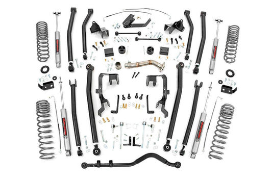 Rough Country 4.0 Inch Jeep Long Arm Suspension Lift Kit 12-18 Wrangler JK 4-door Rough Country