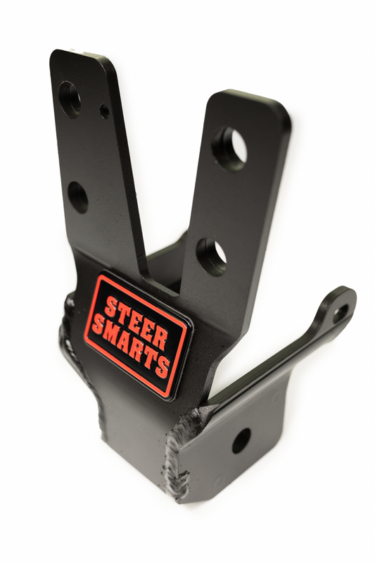 18-20 Jeep Wrangler/Gladiator JL/JT Yeti XD Sealed Bearing Sector Shaft Brace with Frame Side Track Bar Reinforcement Bracket - Aluminum Steering Box Only Steer Smarts-1
