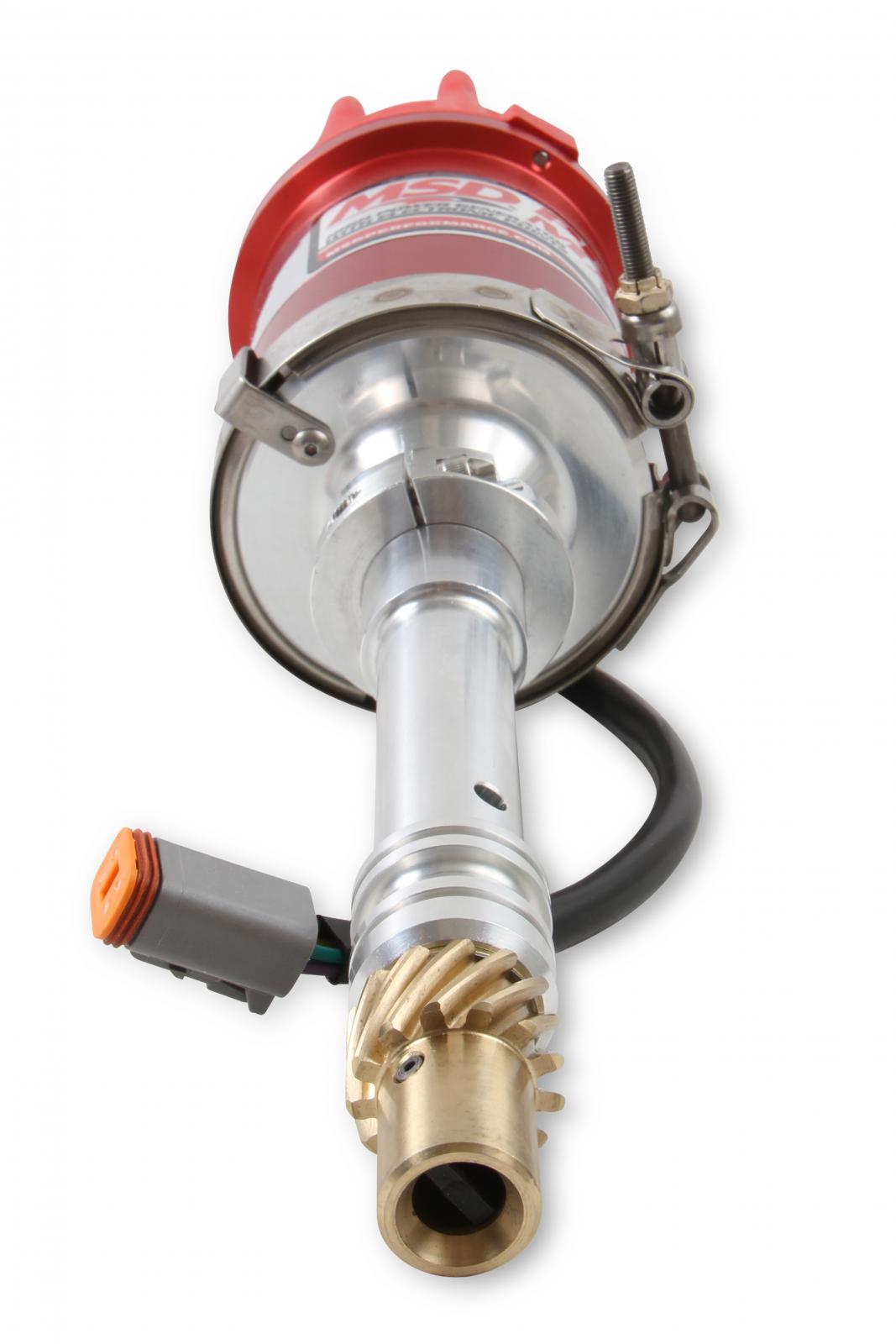 Pro Mag 12Lt Generator, Chevy, Red Supplied With A Bronze Gear, Band Clamp, Cap And Rotor MSD Ignition-1