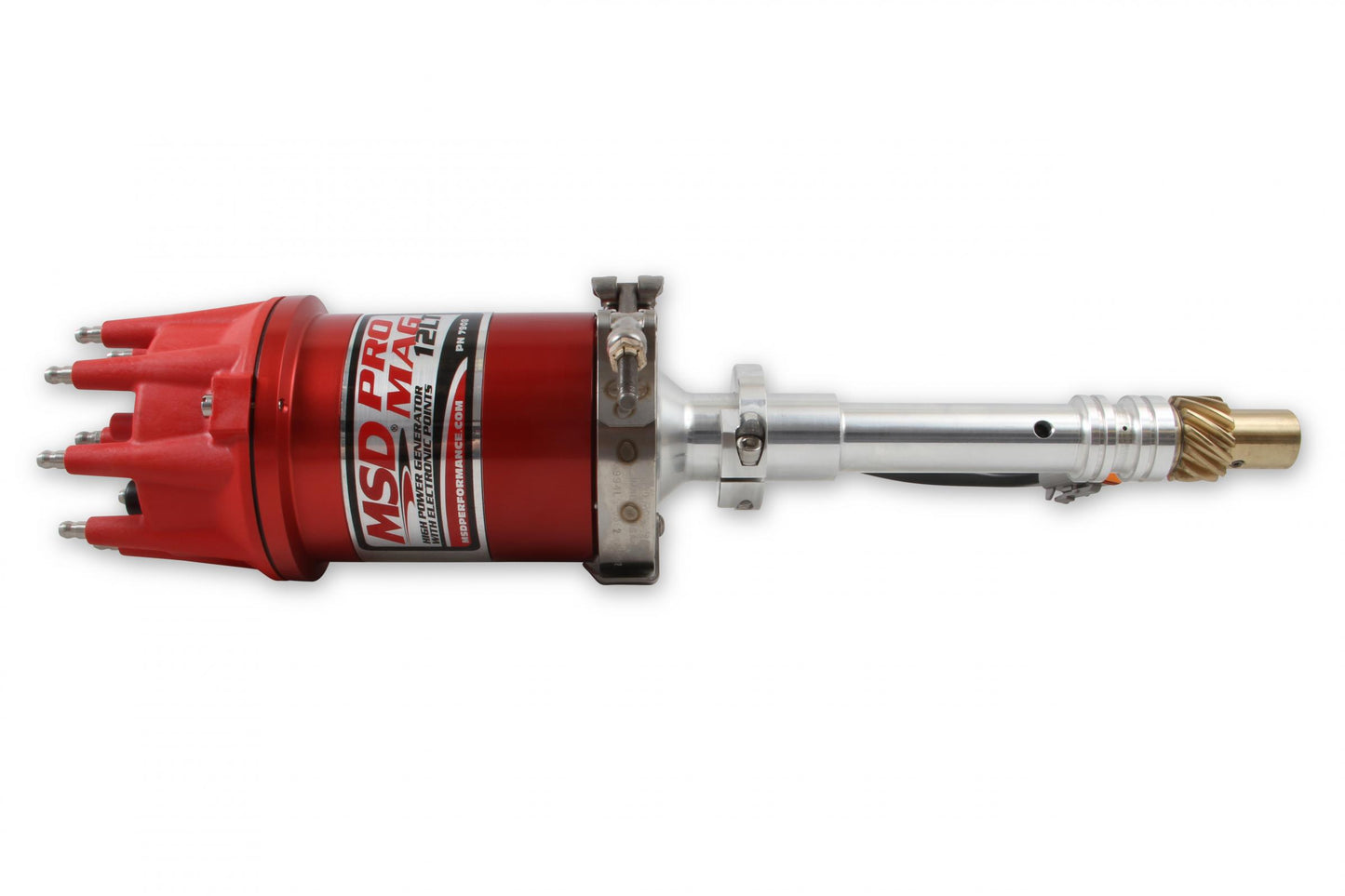 Pro Mag 12Lt Generator, Chevy, Red Supplied With A Bronze Gear, Band Clamp, Cap And Rotor MSD Ignition-4