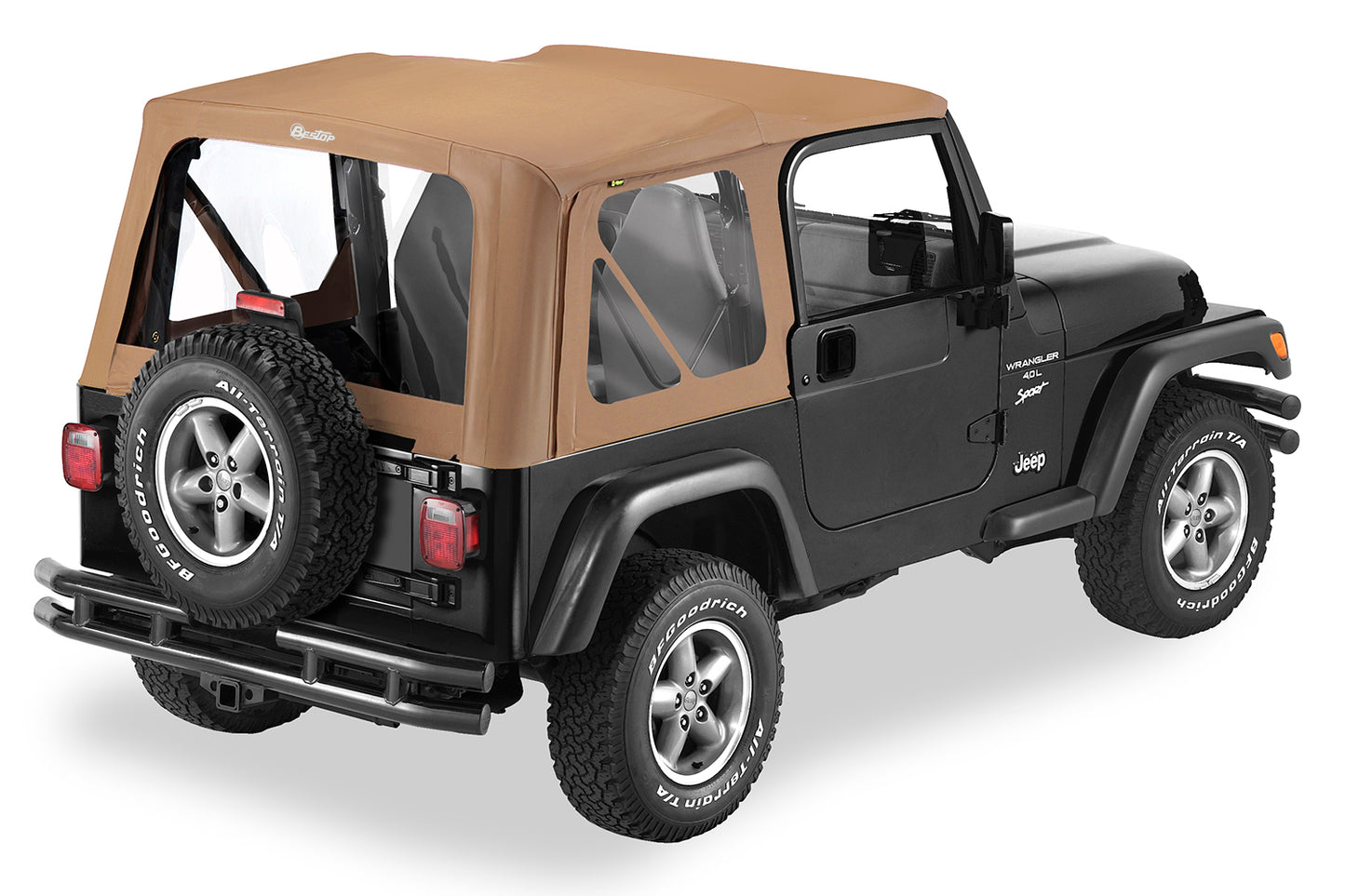 Bestop Replace-A-Top for OEM Hardware For Jeep 1997-2002 Wrangler TJ Clear No Door Skins Included Bestop