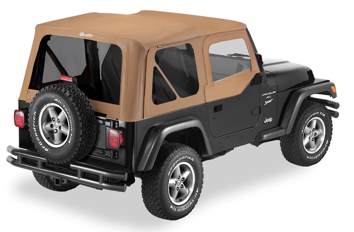 Bestop Replace-A-Top for OEM Hardware For Jeep 1997-2002 Wrangler TJ Tinted Upper Door Skins Included Bestop