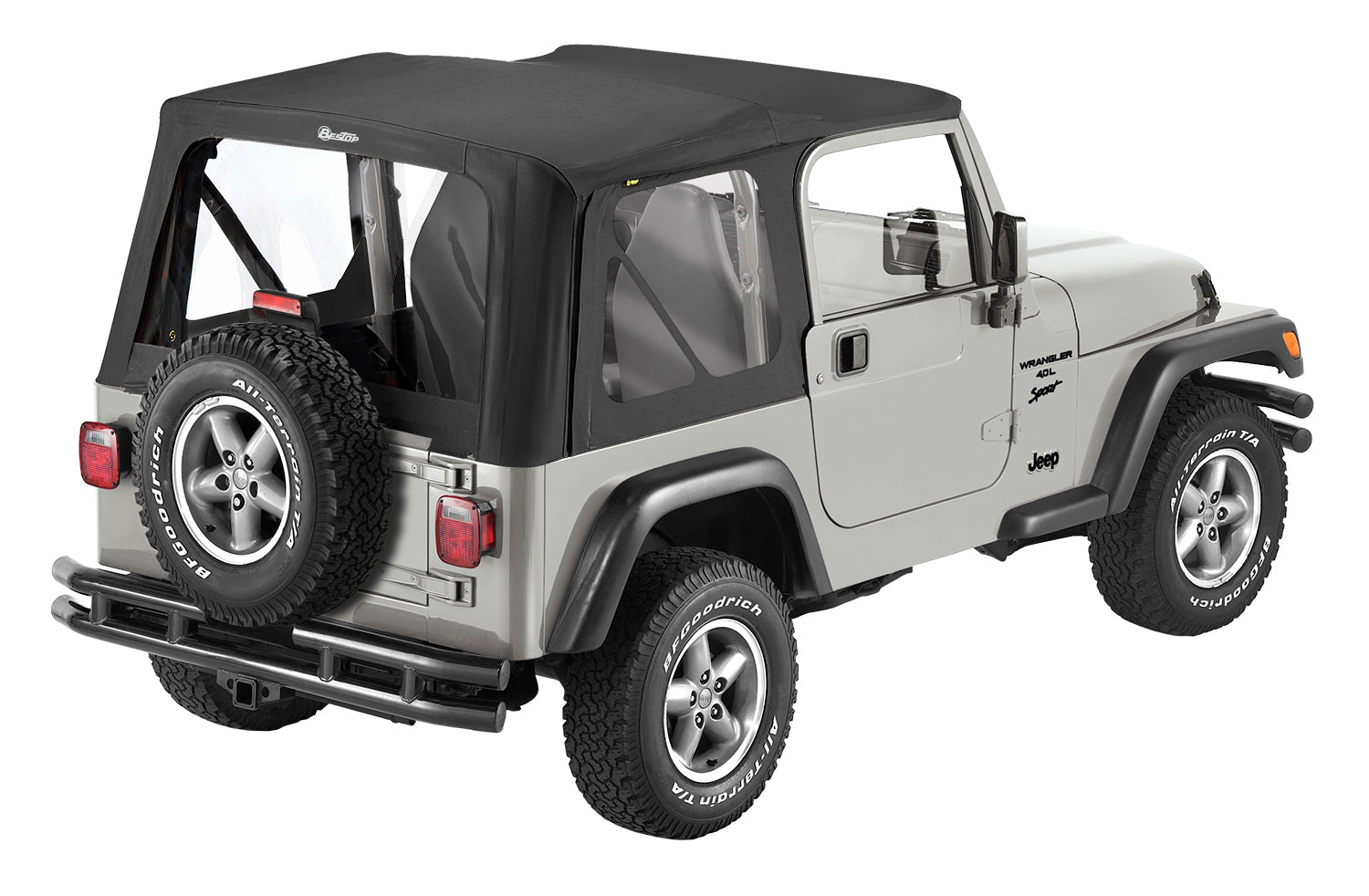 Bestop Replace-A-Top for OEM Hardware For Jeep 2003-2006 Wrangler TJ Clear Black Diamond No Door Skins Included Bestop