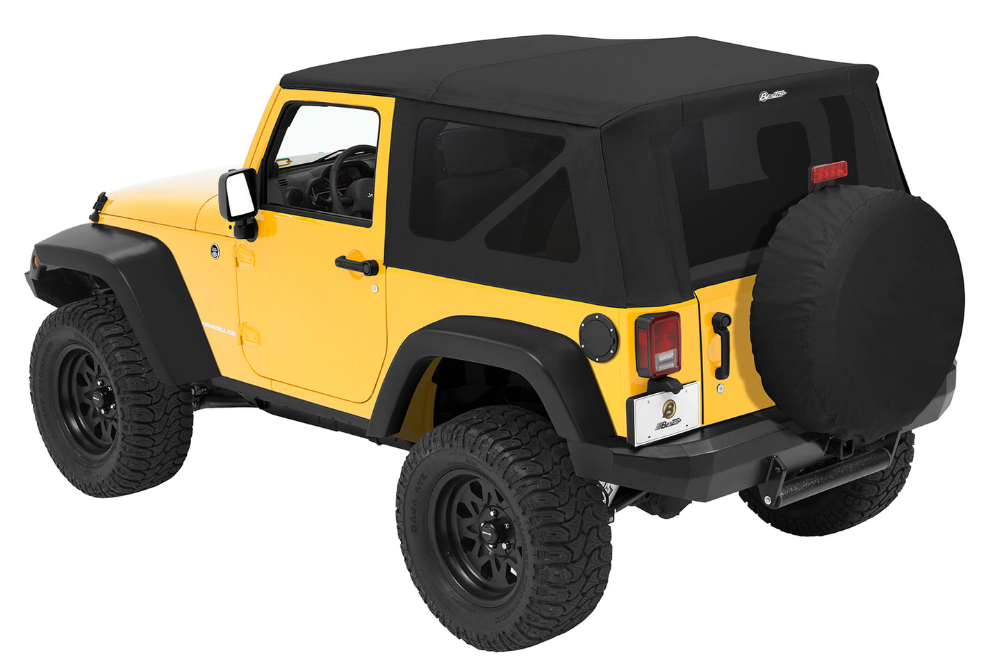 Replace-A-Top for OEM Hardware For Jeep 2007-2009 Wrangler JK 2 Door Tinted No Door Skins Included Bestop-1