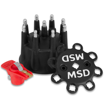 Replacement Cap And Rotor For Pro Mag, Red Replacement Pro Cap 3 Terminal To Terminal Diameter MSD Ignition
