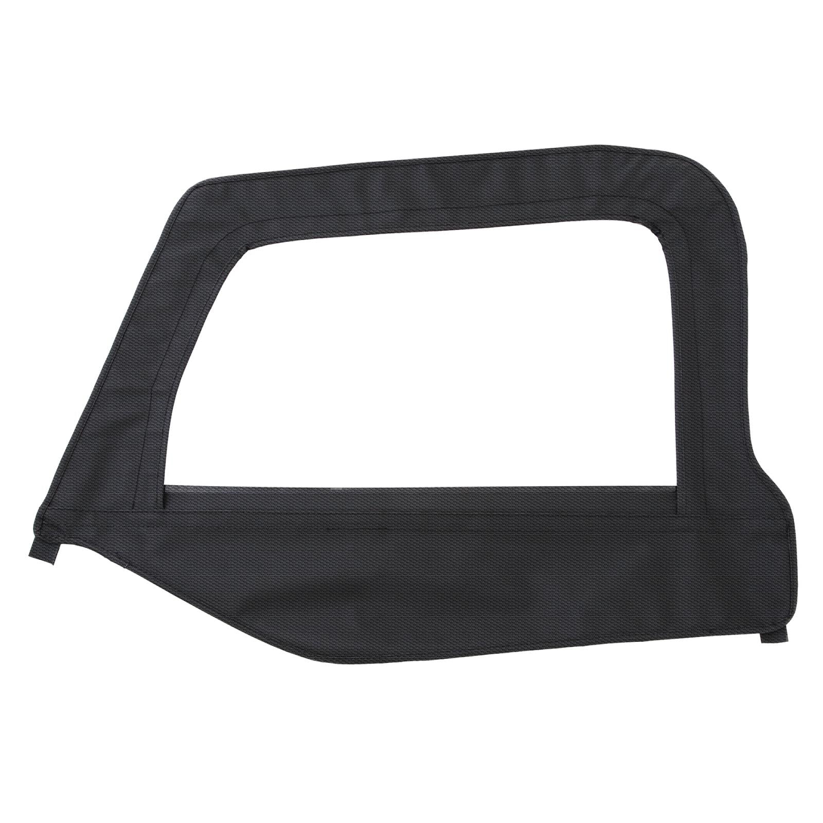 Soft Top Door Skin W/ Frame Driver Side Black Diamond 97-06 Wrangler TJ Smittybilt