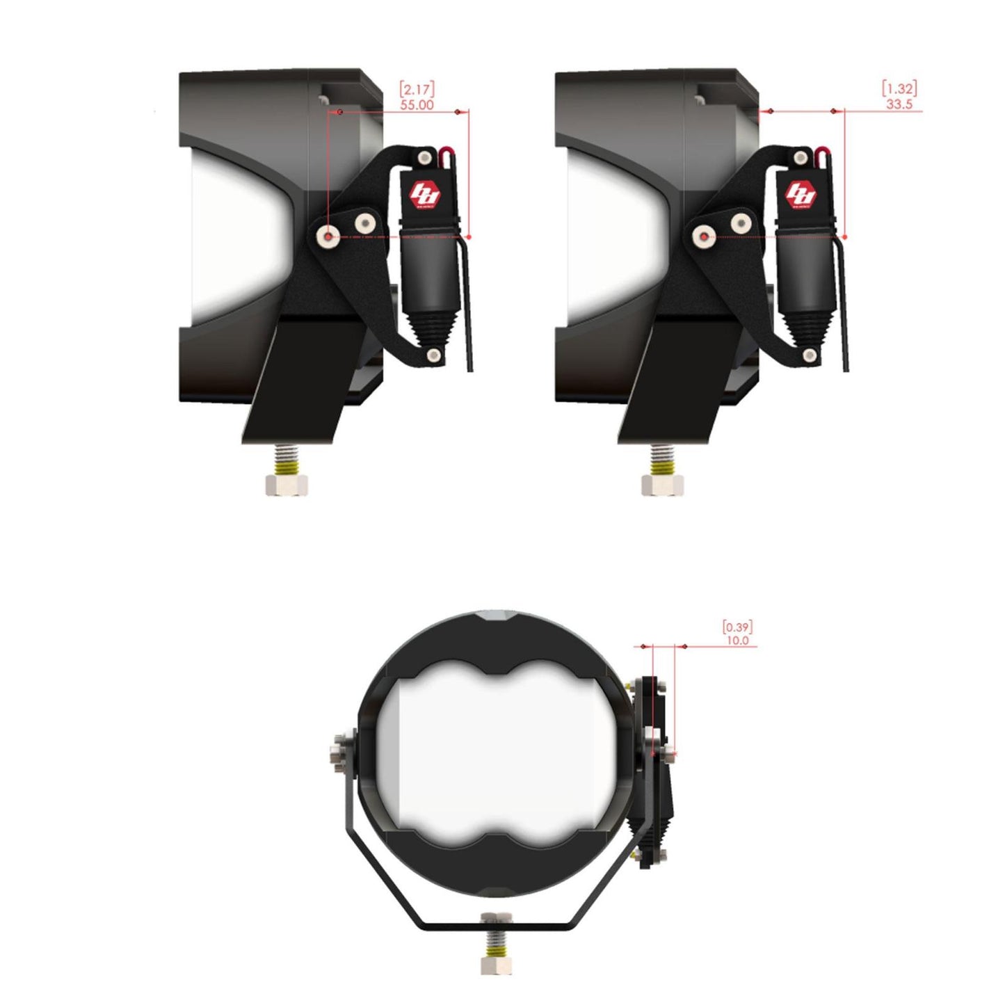 Reflex Light Actuator Kit LP4/LP6/LP9/XL-M Housing Baja Designs-2