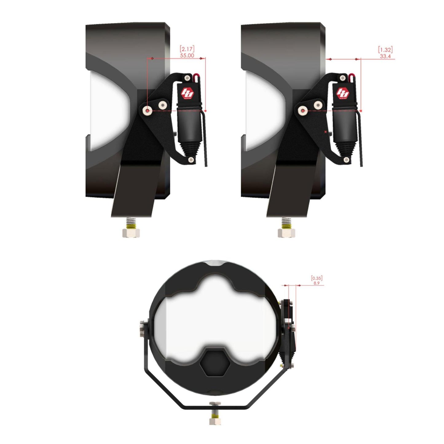 Reflex Light Actuator Kit LP4/LP6/LP9/XL-M Housing Baja Designs-3