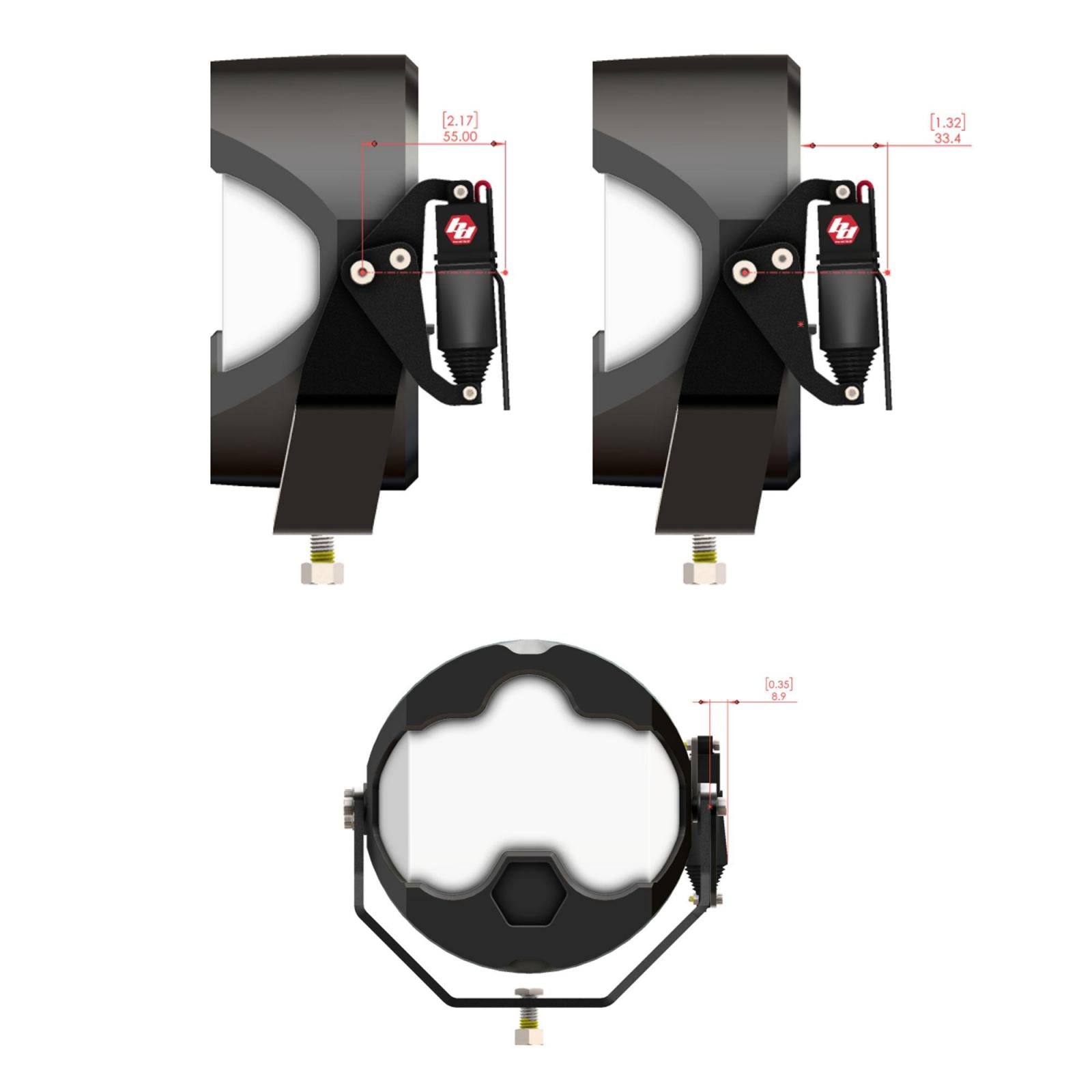 Reflex Light Actuator Kit LP4/LP6/LP9/XL-M Housing Baja Designs-3