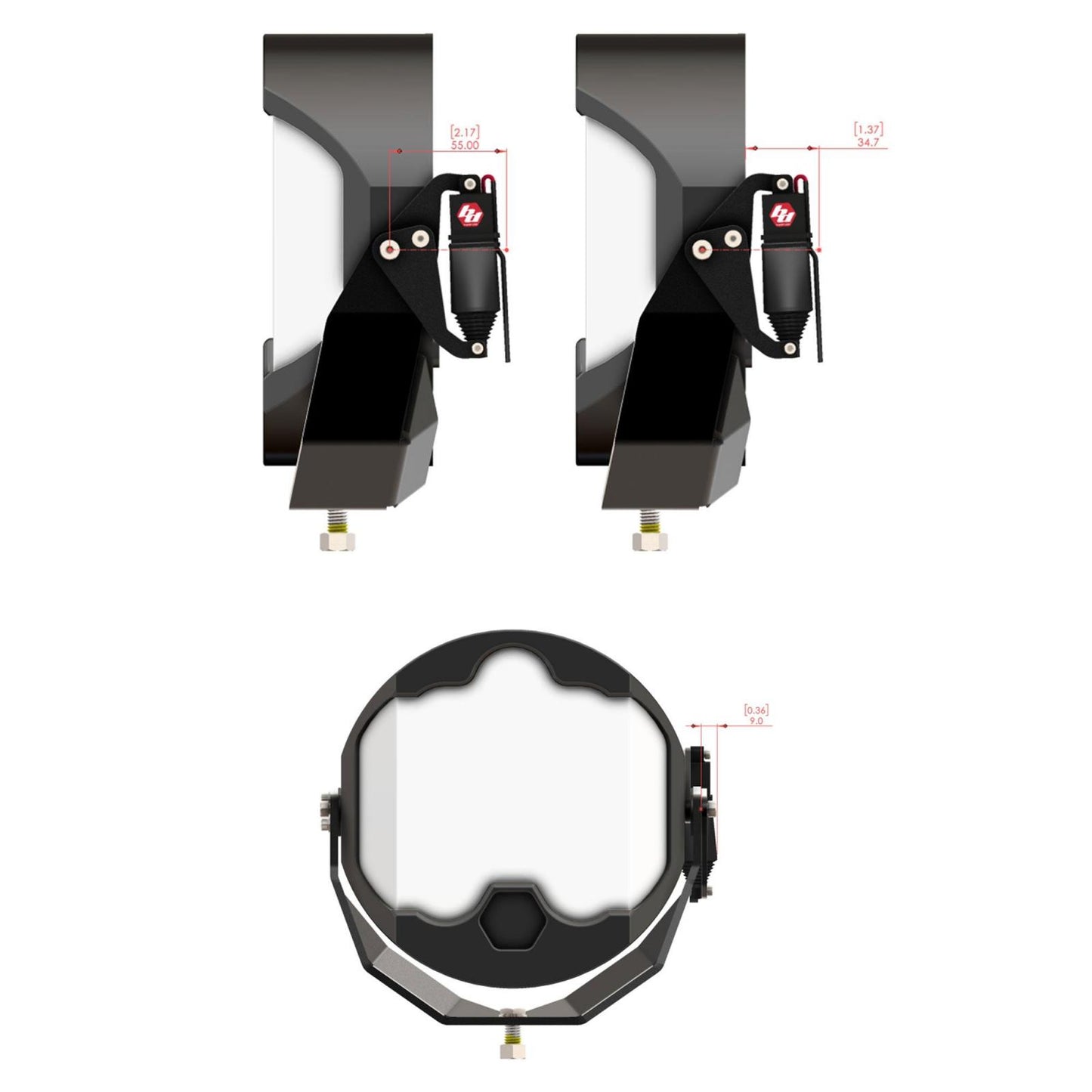 Reflex Light Actuator Kit LP4/LP6/LP9/XL-M Housing Baja Designs-4