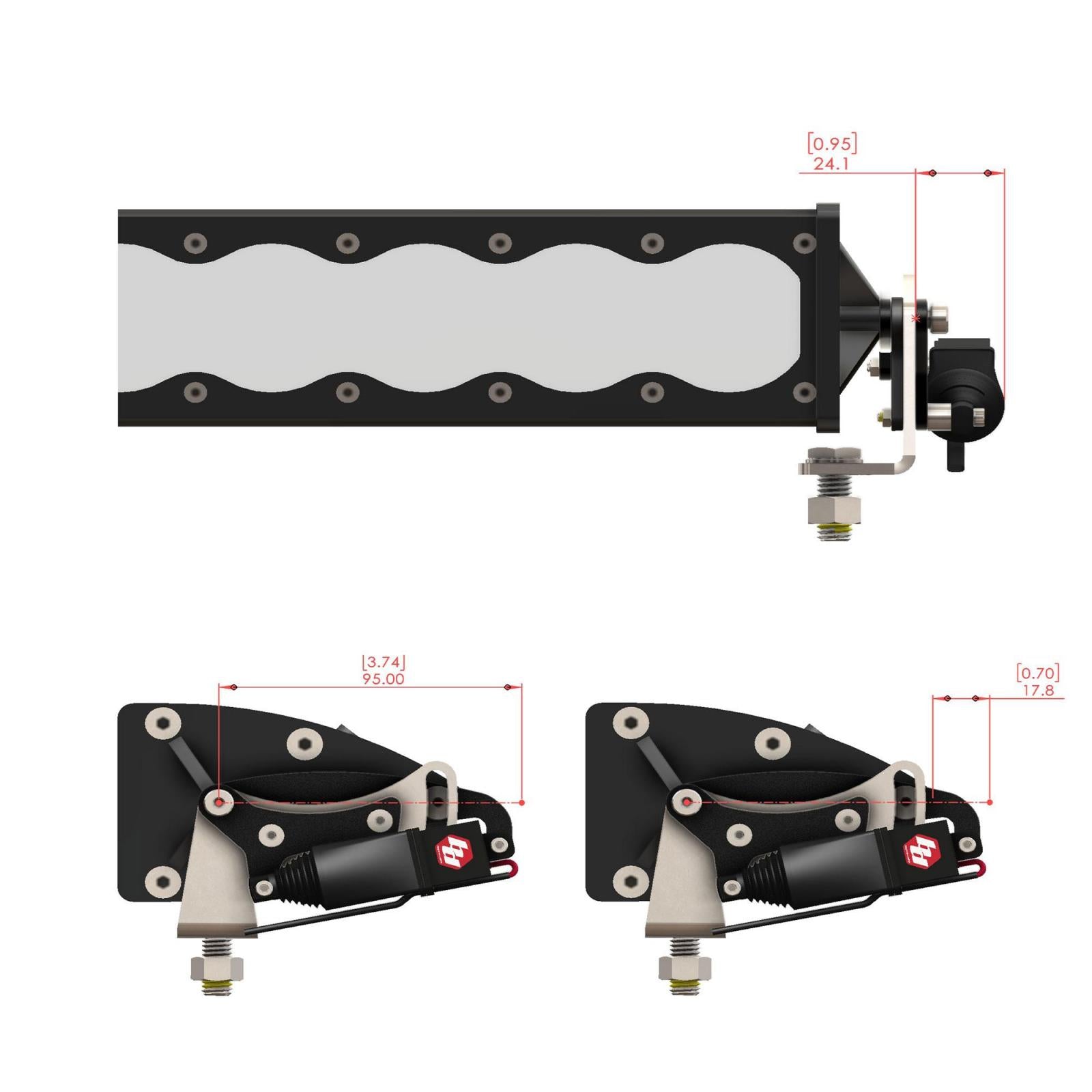 Reflex Light Actuator Kit OnX6+ Single 10 Inch Light Bar Baja Designs-2