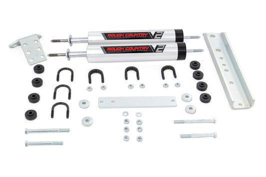 V2 Steering Stabilizer | Dual | Ford Bronco/F-150/F-250  (1980-1998) Rough Country