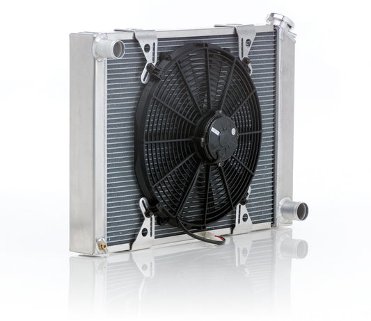 Radiator Module Direct-Fit Natural Finish for 87-04 Jeep Wrangler w/Std Trans Radiator Be Cool