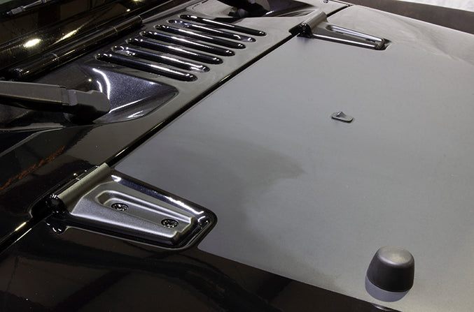 Kentrol Jeep JK Hood Hinge Overlays Pair 07-18 Wrangler JK Textured Black Kentrol