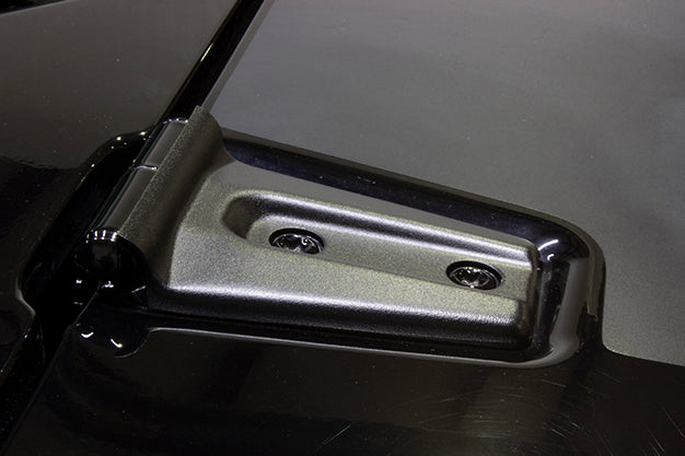 Kentrol Jeep JK Hood Hinge Overlays Pair 07-18 Wrangler JK Textured Black Kentrol
