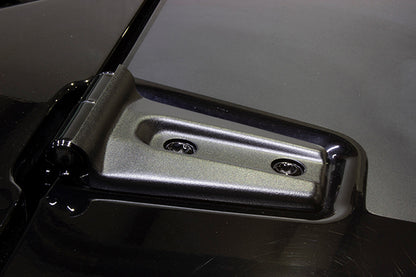 Jeep JK Hood Hinge Overlays Pair 07-18 Wrangler JK Textured Black Kentrol-7