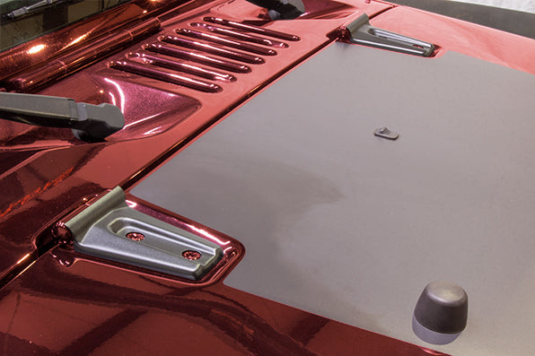 Kentrol Jeep JK Hood Hinge Overlays Pair 07-18 Wrangler JK Textured Black Kentrol