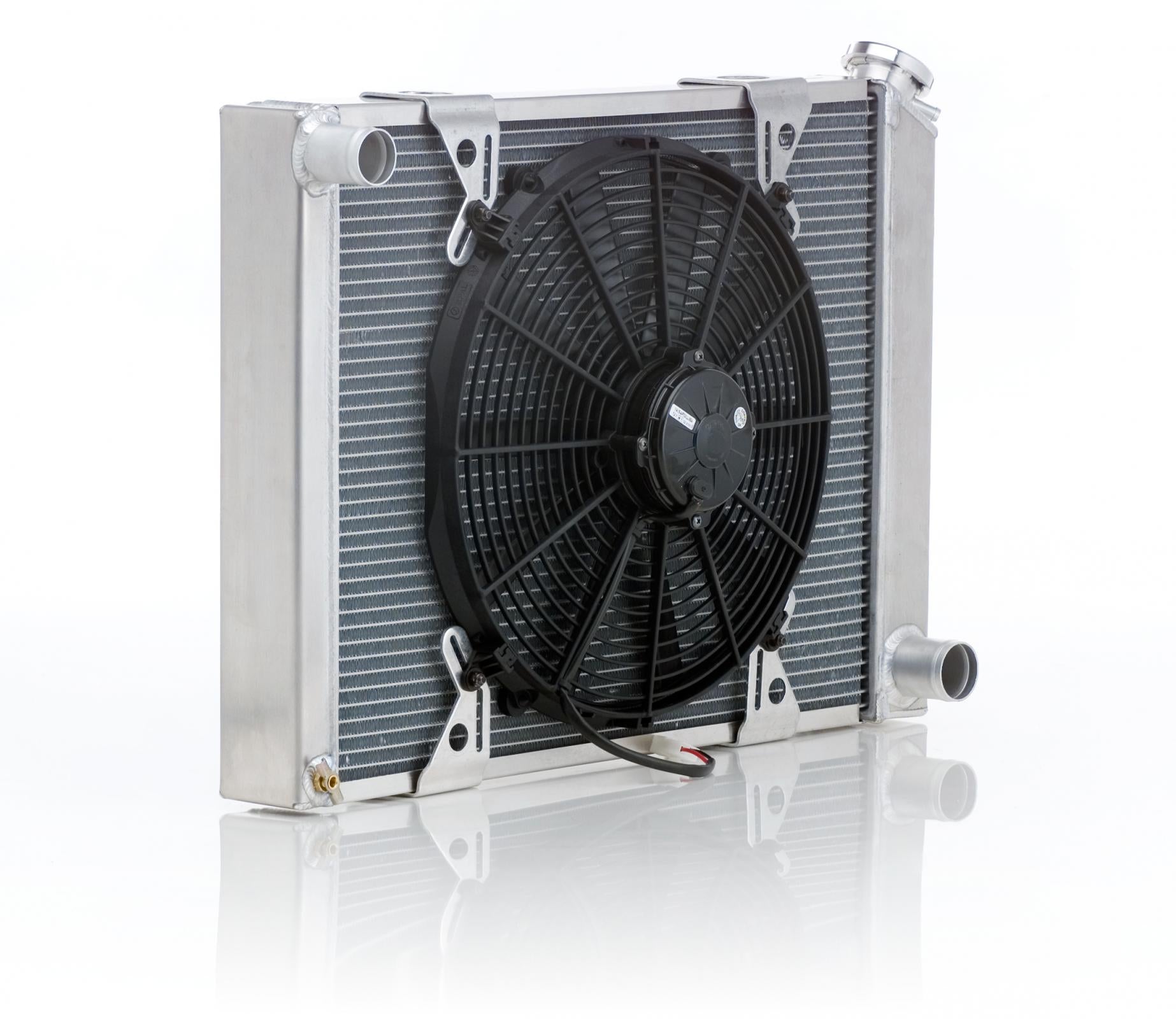 Radiator Module Direct-Fit Natural Finish for 55-62 Chevrolet 1/2, 3/4, 1 Ton Pickups/Suburban Radiator Be Cool