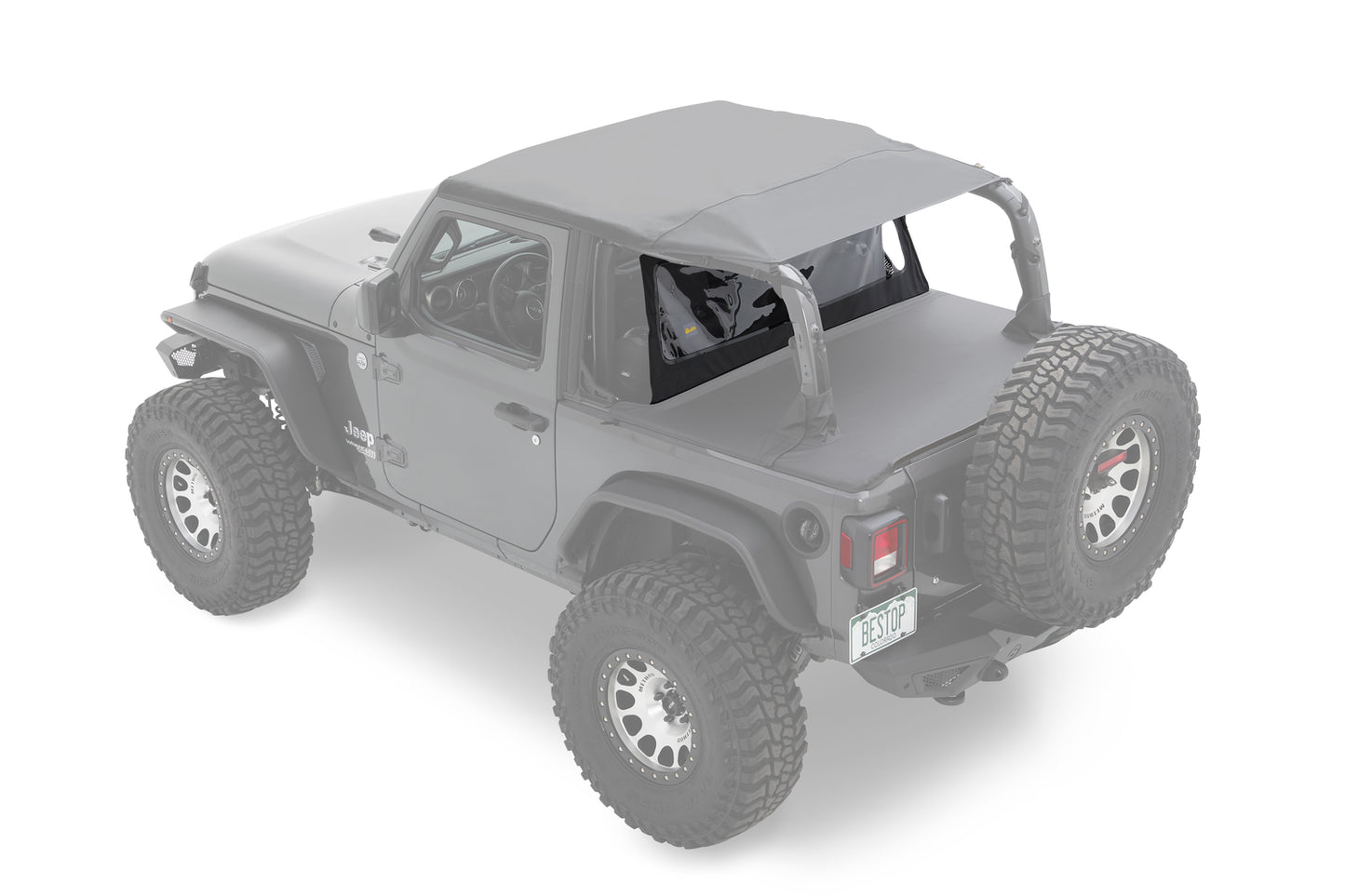 Bestop Standard Windjammer For Jeep 2007-2018 Wrangler JK 4 Door Black Diamond Bestop