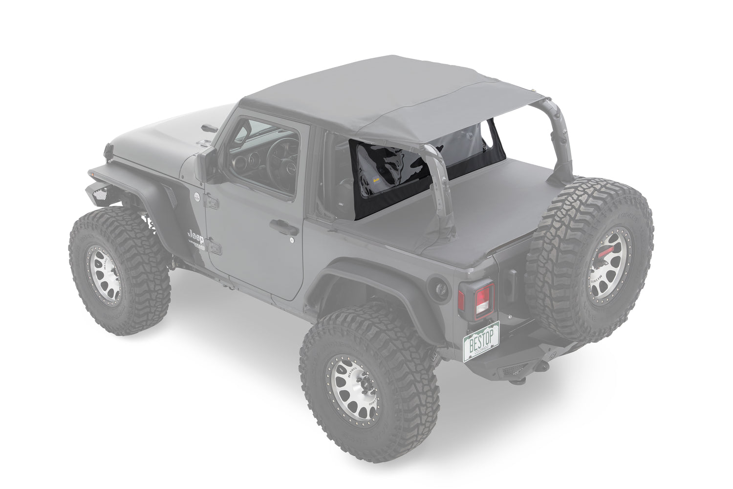 Bestop Standard Windjammer For Jeep 2007-2018 Wrangler JK 4 Door Black Diamond Bestop