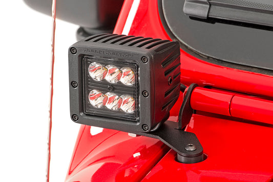 LED Light Kit Hinge Mount 2 Inch Spectrum Pair Jeep Gladiator JT/Wrangler JL (18-26) Rough Country-1