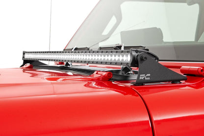 LED Light Kit Cowl Mount 50 Inch Spectrum Single Row Jeep Gladiator JT/Wrangler JL (18-26) Rough Country-2