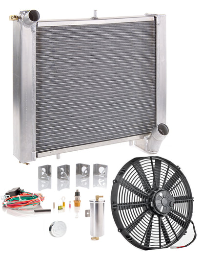 Radiator Module Direct-Fit Natural Finish for 66-77 Ford Bronco Radiator Be Cool