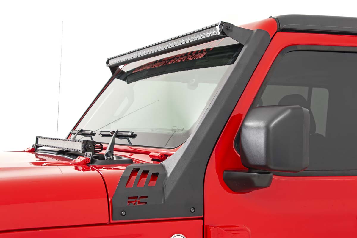 LED Light Kit Windshield 50 Inch Spectrum Dual Row Jeep Gladiator JT/Wrangler JL (18-26) Rough Country-1
