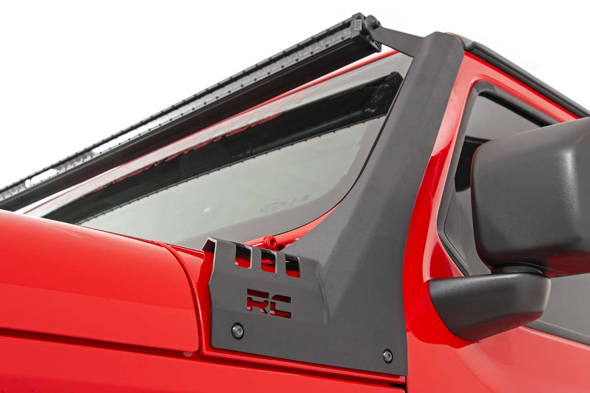 LED Light Kit Windshield 50 Inch Spectrum Dual Row Jeep Gladiator JT/Wrangler JL (18-26) Rough Country-3