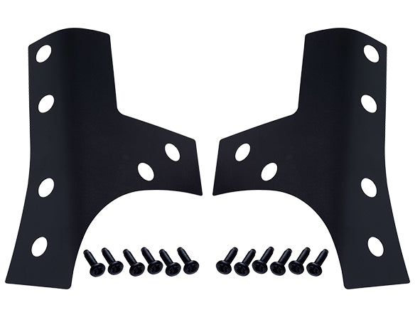 Jeep JK Windshield Support Overlays Pair 07-18 Wrangler JK Textured Black Kentrol