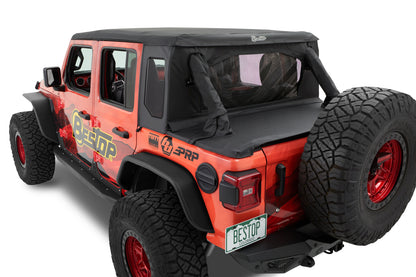 Jeep Wrangler Halftop Soft Top Conversion Kit For Jeep 2018-2023 Wrangler JL 4 Door Bestop-7