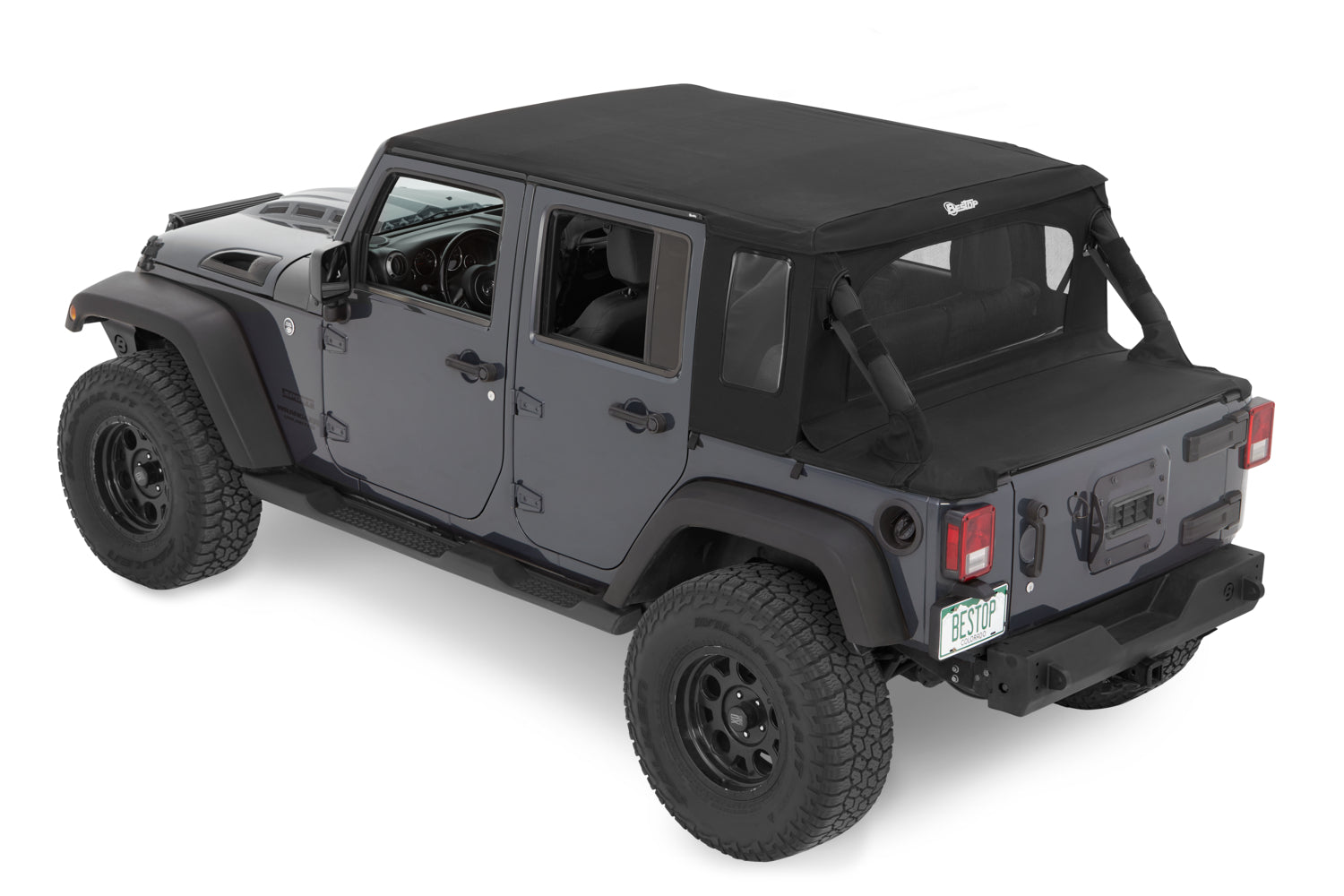 Bestop Jeep Wrangler Halftop Soft Top Conversion Kit For Jeep 2007-2018 Wrangler JK 4 Door Bestop
