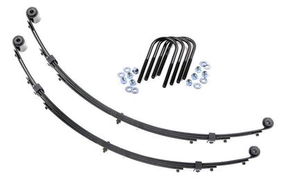 Front Leaf Springs 4 Inch Lift Pair Jeep Wrangler YJ 4WD (1987-1995) Rough Country