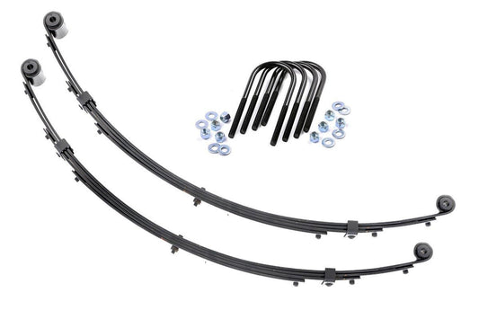 Front Leaf Springs 4 Inch Lift Pair Jeep Wrangler YJ 4WD (1987-1995) Rough Country
