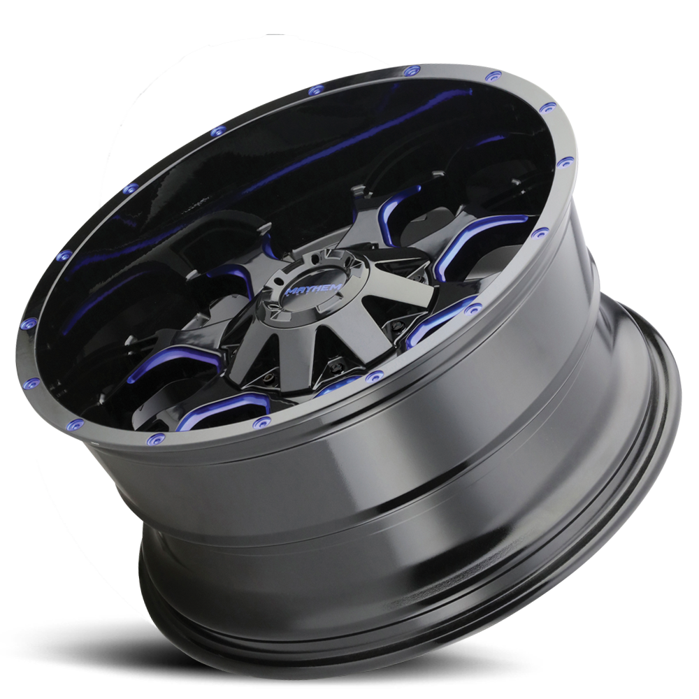 Offroad Warrior 8015 BL 17x9 Prism Blue Black Cast Aluminum Mayhem Wheels-2