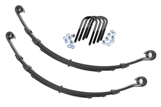 Rough Country Front Leaf Springs 4 Inch Lift Pair 76-83 Jeep CJ 5 4WD Rough Country